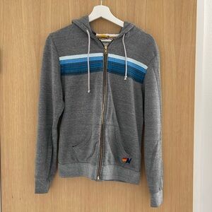 Aviator Nation grey stripe sweatshirt